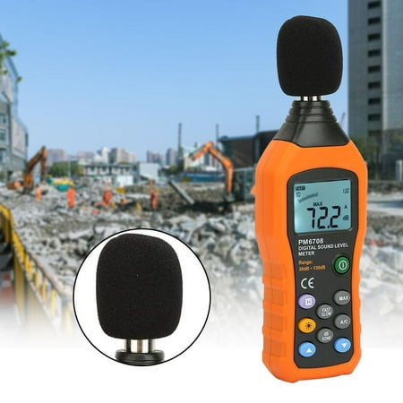 Noise Sound Level Meter,PEAKMETER PM6708 High Precision LCD Display Digital Sound Level Meter Noise Measuring Tester 
